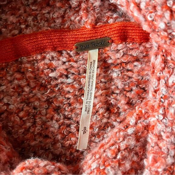 Free People BFF Cropped Cowl Neck Marled Sweater Red Lotus Ultrasoft Wom… - Picture 7 of 8